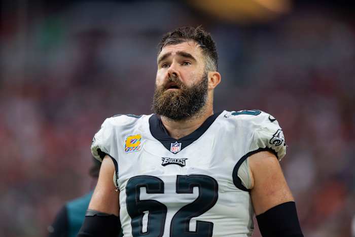 Philadelphia Eagles center Jason Kelce  against the Arizona Cardinals at State Farm Stadium.